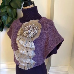 Anthropologie Moth Floral Shrug